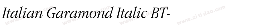 Italian Garamond Italic BT字体转换